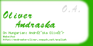 oliver andraska business card